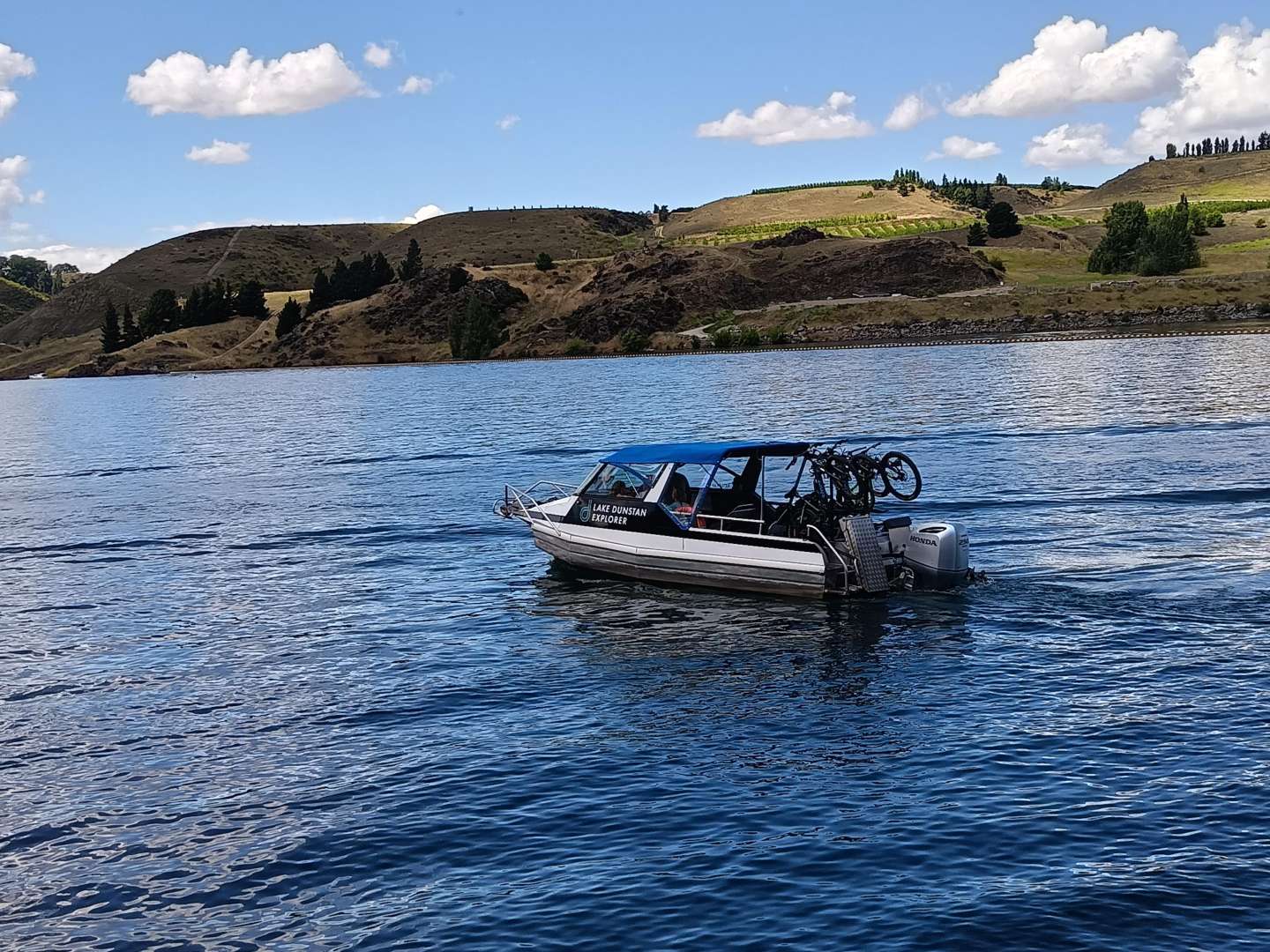 Cycle with return up the lake by the Dunstan Explorer boat